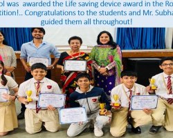 Our school was  awarded the Life saving device award in the Rotascience Competition
